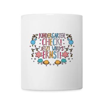 1st class school child beginning of school kindergarten day care E - Mug - white - Front