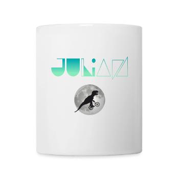 JULIAN - Schöner Jungen Name mit Dinosaurier - Tasse - Weiß - Vorne