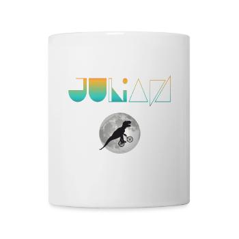 JULIAN - Schöner Jungen Name mit Dinosaurier - Tasse - Weiß - Vorne
