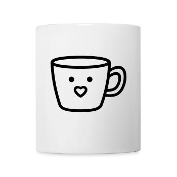 Kaffeebecher - Tasse - Weiß - Vorne