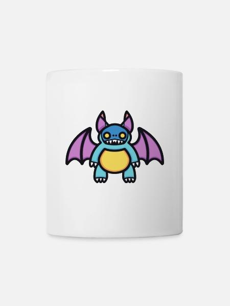 Fledermaus Halloween Comic Lustig - Tasse - Weiß