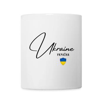 Ukrainische Flagge, Ukrainischer Stolz - Tasse - Weiß - Vorne