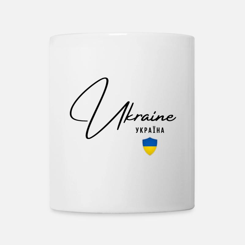 Drapeau ukrainien, fierté ukrainienne - Mug blanc - blanc