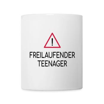 Achtung Freilaufender Teenager - Tasse - Weiß - Vorne