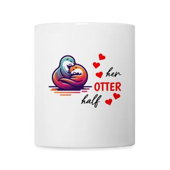 Otter half liebe geschenk - Tasse - Weiß - Vorne