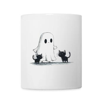 Geist Schwarze Katzen Halloween Geist - Tasse - Weiß - Vorne