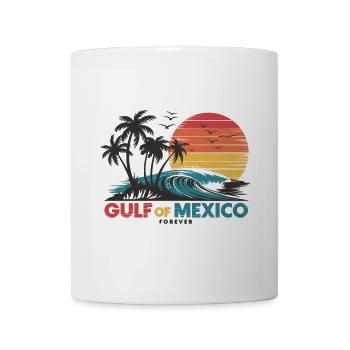 Gulf of Mexico – Retro Beach & Waves - Mug - white - Front