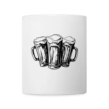 Boire de la bière - Mug blanc - blanc - Devant