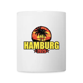 Hambourg 2025 Vacances Palmiers Coloré - Mug blanc - blanc - Devant