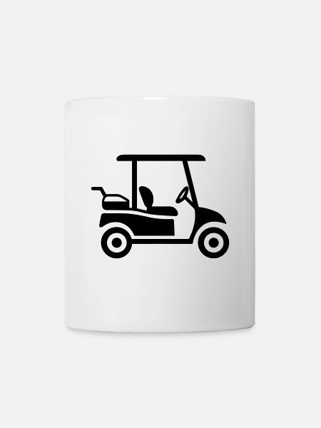 Golfwagen - Tasse - Weiß