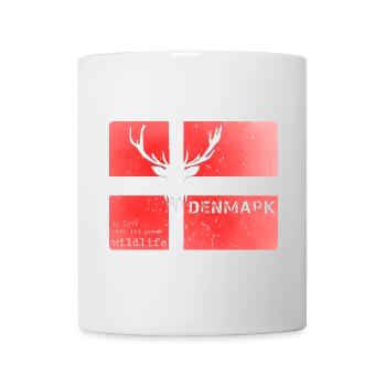 Danemark faune Drapeau Cerf - Mug blanc - blanc - Devant