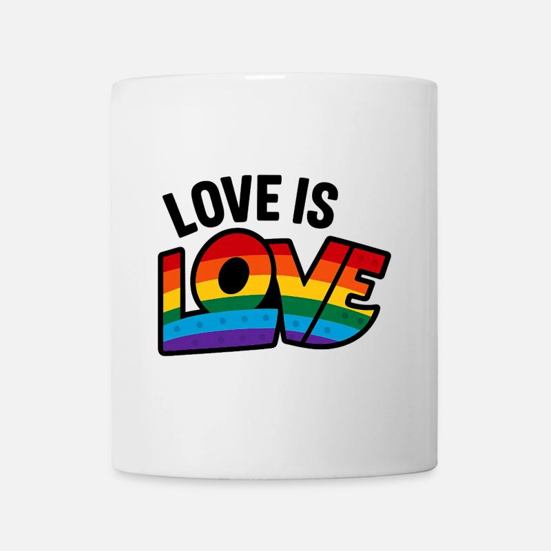 Liebe ist Regenbogen Vielfalt - Tasse - Weiß