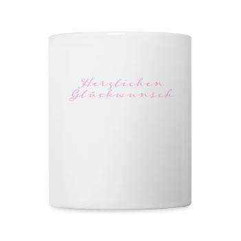 Herzlichen Glückwunsch - Tasse - Weiß - Vorne