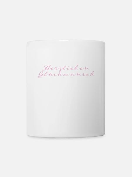 Herzlichen Glückwunsch - Tasse - Weiß