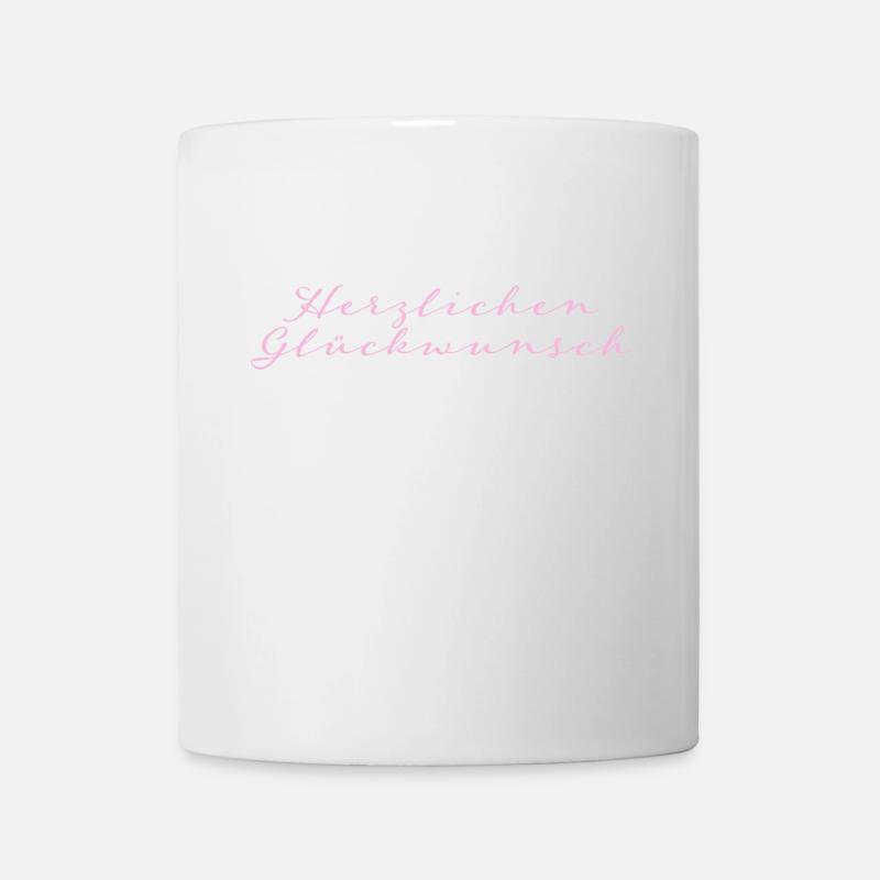 Herzlichen Glückwunsch - Tasse - Weiß