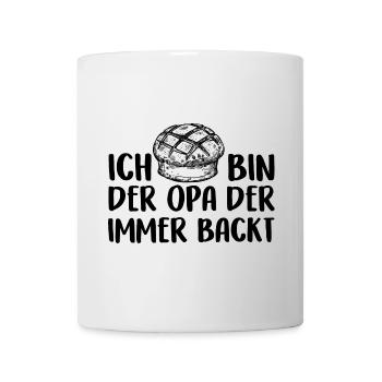 Ich bin der Opa der immer backt - Tasse - Weiß - Vorne