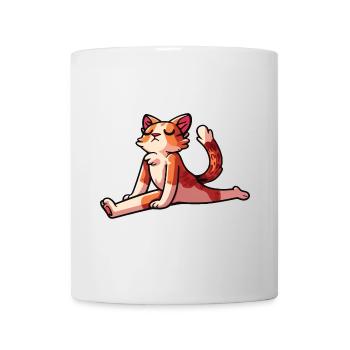 Yoga Namaste Katze - Tasse - Weiß - Vorne
