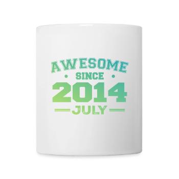 Juillet 2014 Fête Anniversaire Juillet 2014 Rétro - Mug blanc - blanc - Devant