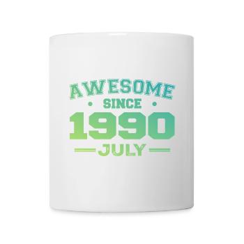 Juli 1990 Geburtstagsfeier Juli 1990 Retro - Tasse - Weiß - Vorne