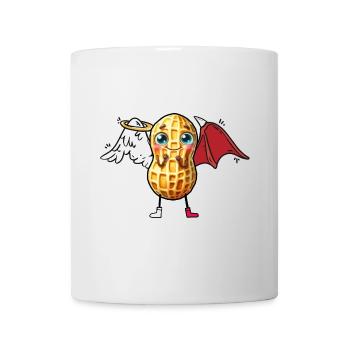 Erdnuss Engel Teufel Erdnuss okkult spirituell - Tasse - Weiß - Vorne