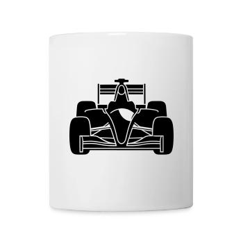 Voiture de course - Mug blanc - blanc - Devant