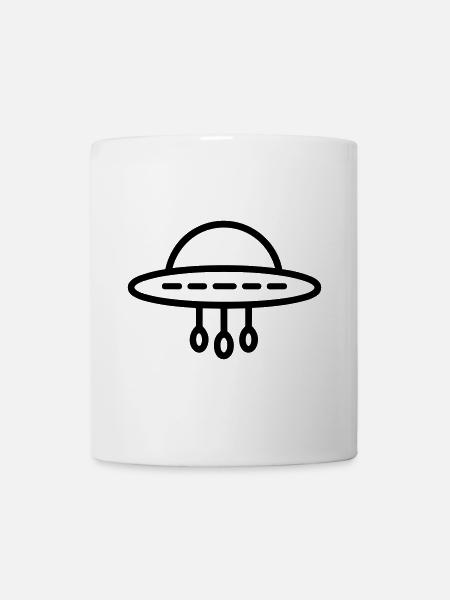 fliegende Untertasse - Tasse - Weiß