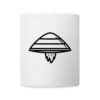 fliegende Untertasse - Tasse - Weiß - Vorne