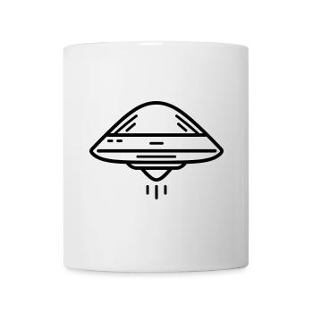 fliegende Untertasse - Tasse - Weiß - Vorne