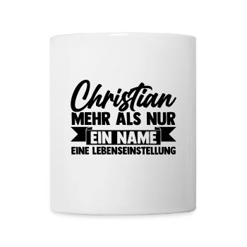 Vorname Chris Christian - Tasse - Weiß - Vorne
