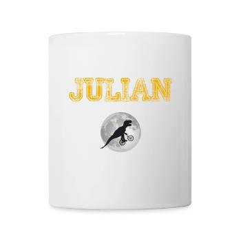 JULIAN - Beau prénom de garçon avec dinosaure - Mug blanc - blanc - Devant