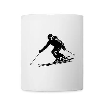 Ski Fahren Skiing Mann Symbol - Tasse - Weiß - Vorne