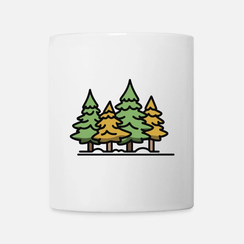 Wald Bäume - Tasse - Weiß