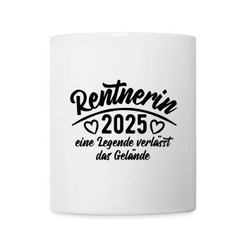 Rentnerin 2025 Eine Legende verlässt das Gelände - Tasse - Weiß - Vorne