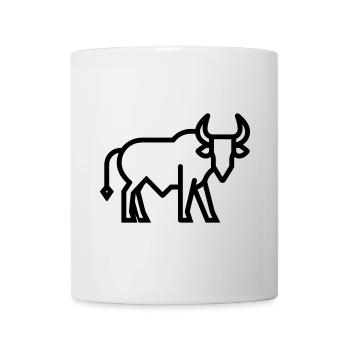 Stier - Tasse - Weiß - Vorne