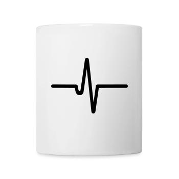Herzschlag, Puls - Tasse - Weiß - Vorne