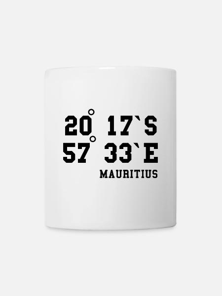 L’île Maurice coordonne l’idée de design de vacances - Mug blanc - blanc