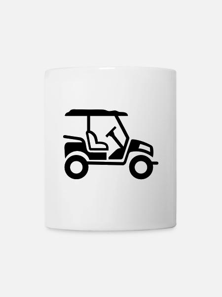 Golfwagen - Tasse - Weiß