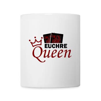 Euchre Queen Kartenspiel Design - Tasse - Weiß - Vorne