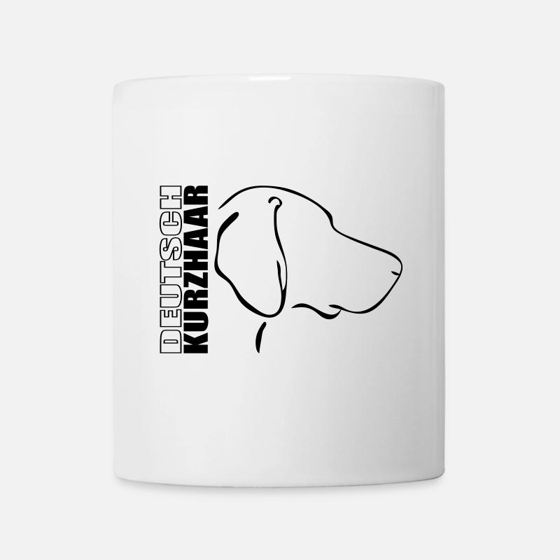 DEUTSCH KURZHAAR PROFIL Jagdhund Wilsigns - Tasse - Weiß