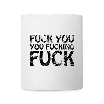 Va te faire foutre, putain de baise je déteste jurer vintage - Mug blanc - blanc - Devant