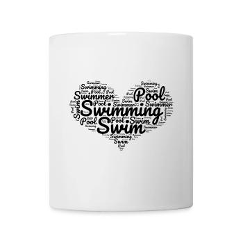 Swimmer Heart Swimming Water Sports Swimming pool - Mug - white - Front