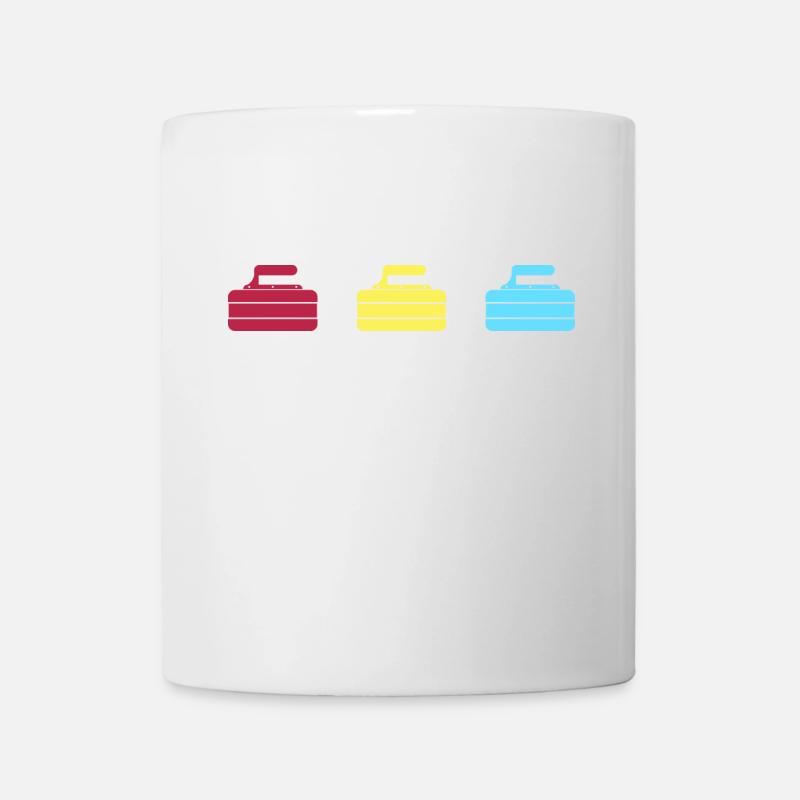 Curling Pierres de curling Curling Curling Curl - Mug blanc - blanc