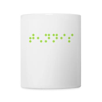 Balle de tennis « Tennis Code Braille » - Mug blanc - blanc - Devant