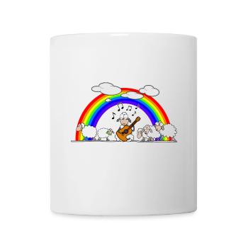 Akustische Gitarre unter Schafen - Tasse - Weiß - Vorne