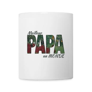 Meilleur PAPA au Monde fête des pères homme Noël - Mug blanc - blanc - Devant