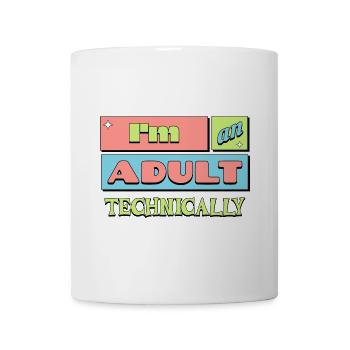 Je suis un adulte techniquement drôle 18e cadeau d’anniversaire - Mug blanc - blanc - Devant