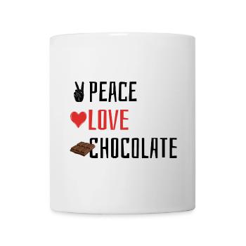 Peace Love Chocolate - Heart - Mug - white - Front