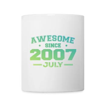 Juli 2007 Geburtstagsfeier Juli 2007 Retro - Tasse - Weiß - Vorne