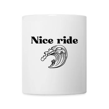 nice ride surf - Mug blanc - blanc - Devant