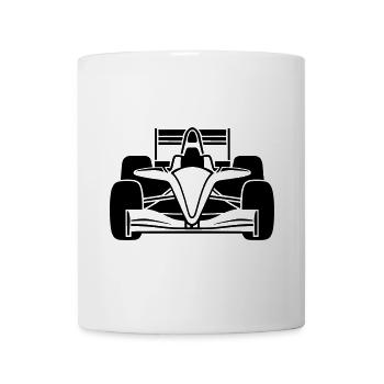 Voiture de course - Mug blanc - blanc - Devant